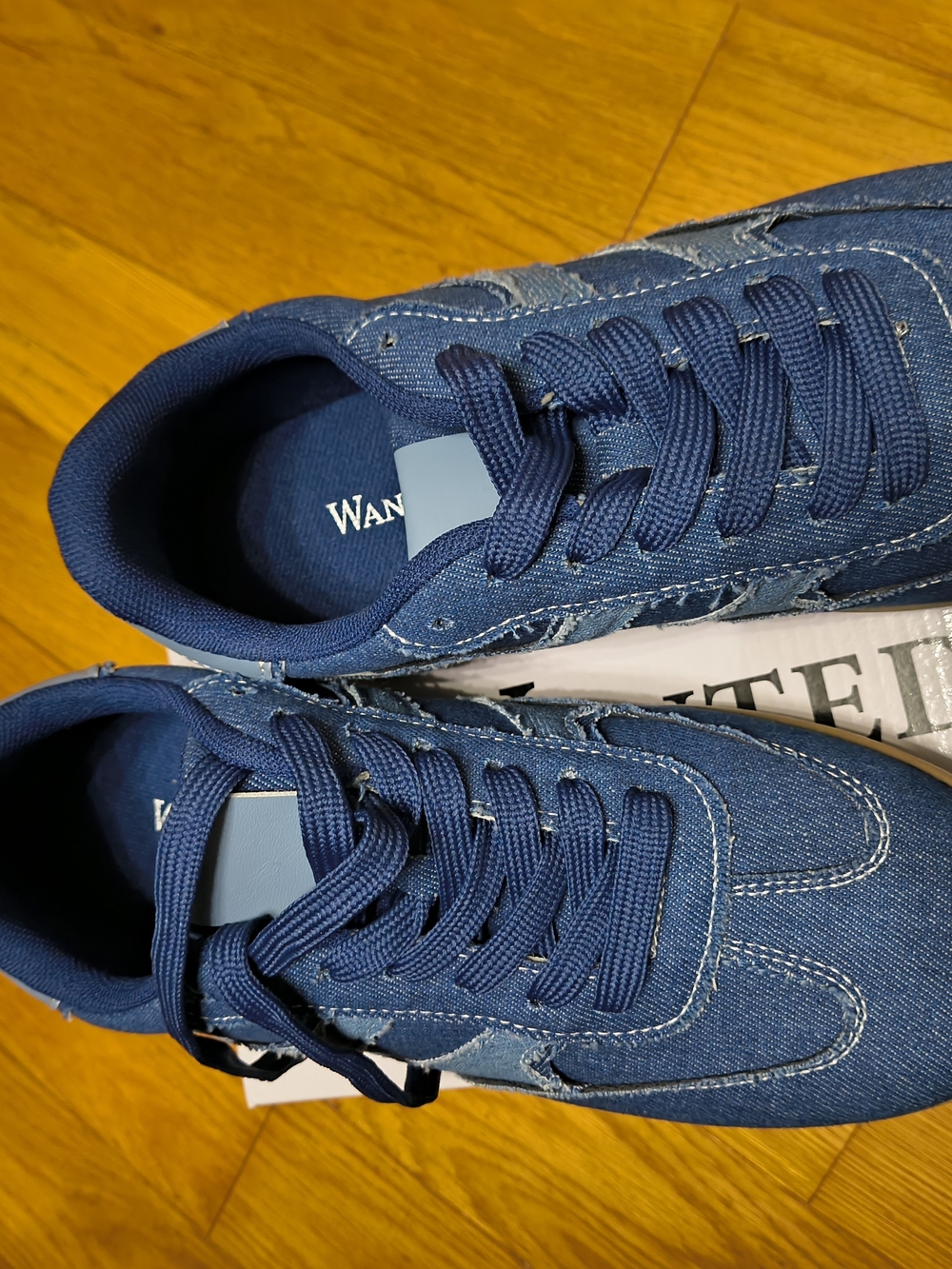 Blue Denim Low-Top Sneakers for Women